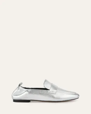 MOCASSINS BOWEN EN CUIR ARGENTÉ