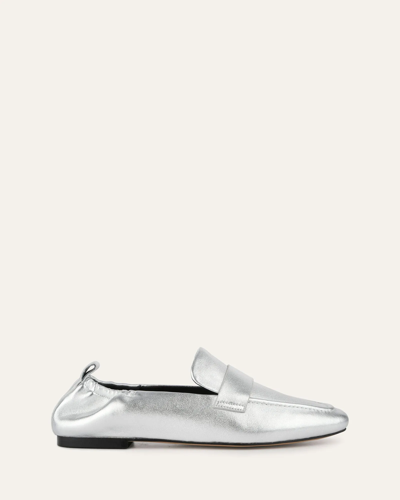 MOCASSINS BOWEN EN CUIR ARGENTÉ