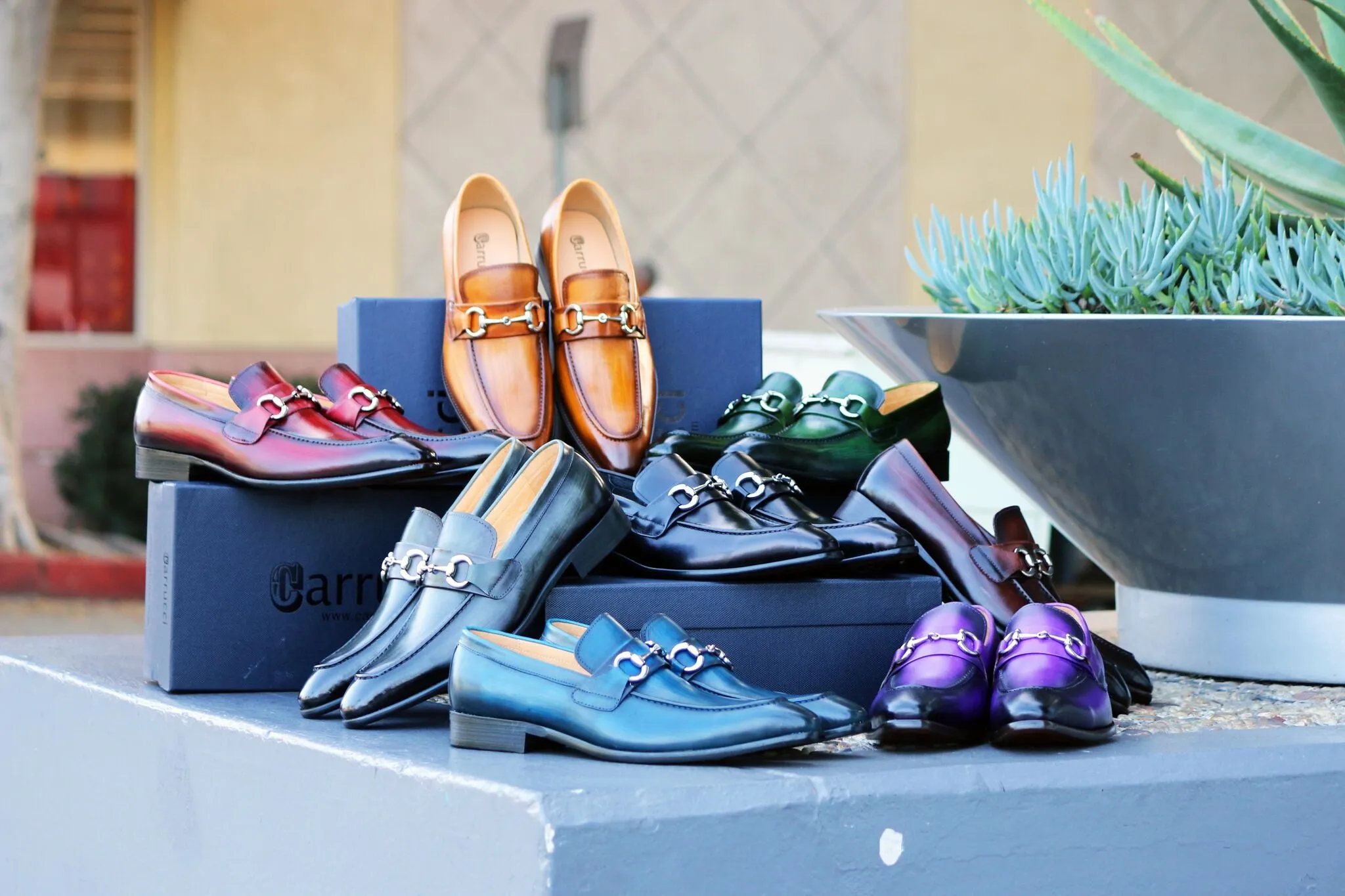 Mocassin à enfiler en veau brun noir