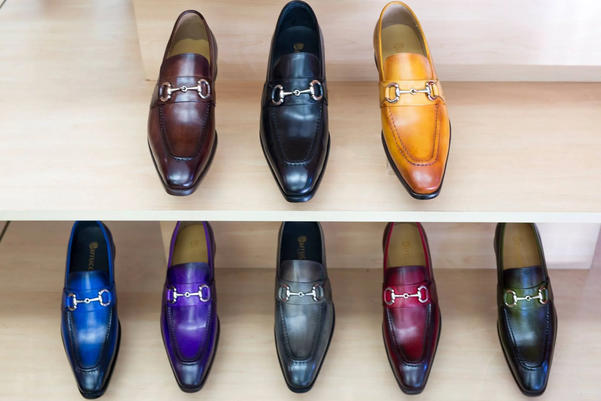 Mocassin à enfiler en veau brun cognac