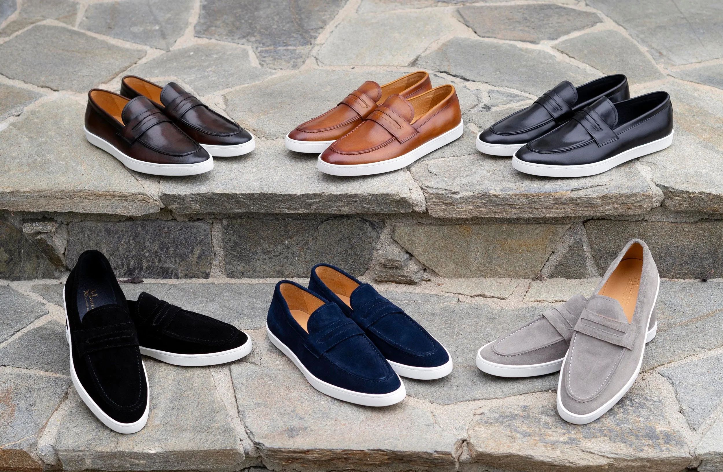 Mocassin en veau Cognac à enfiler