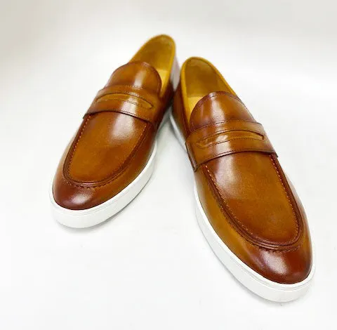 Mocassin en veau Cognac à enfiler