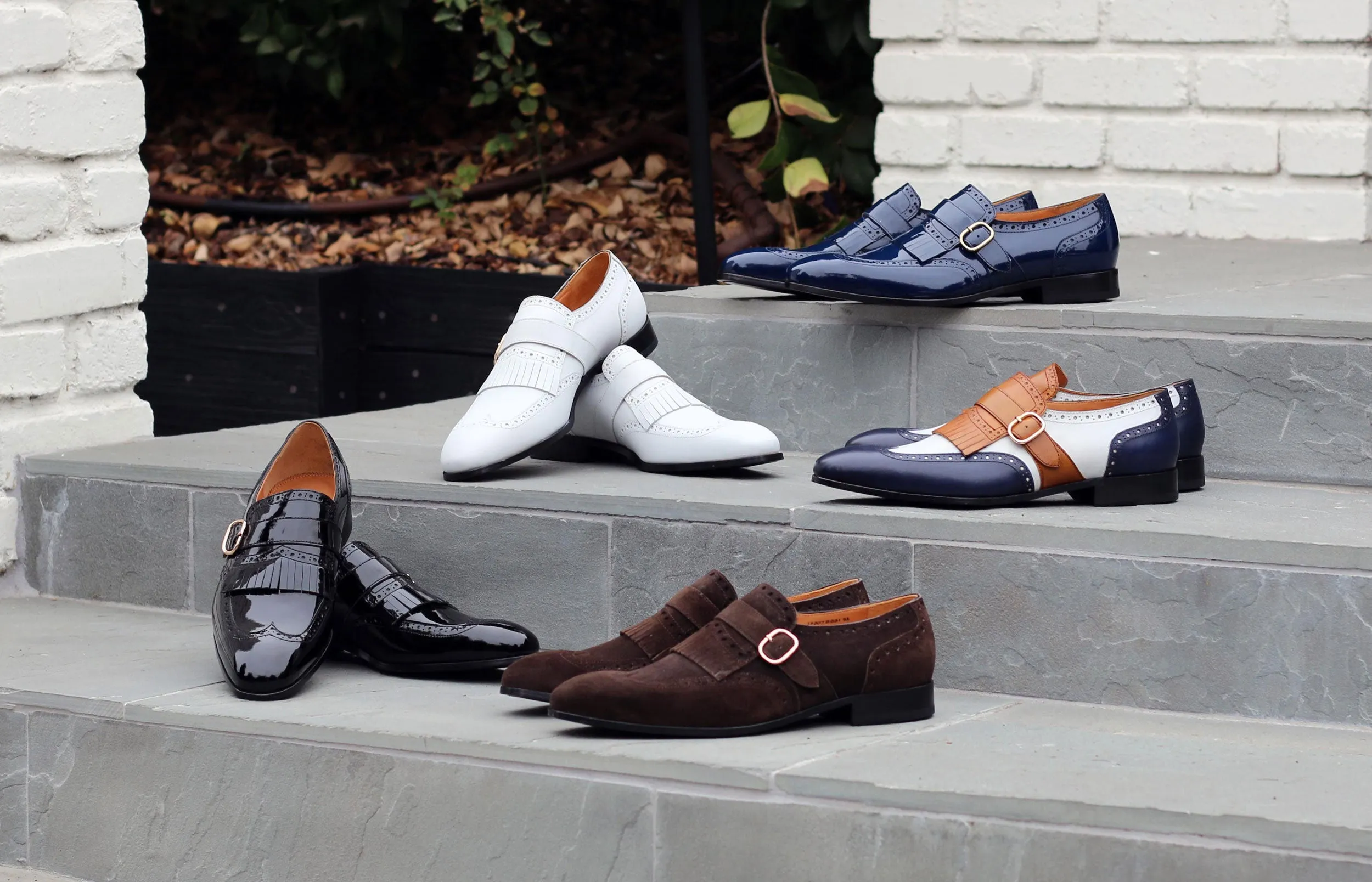 Chaussure en veau blanche à enfiler