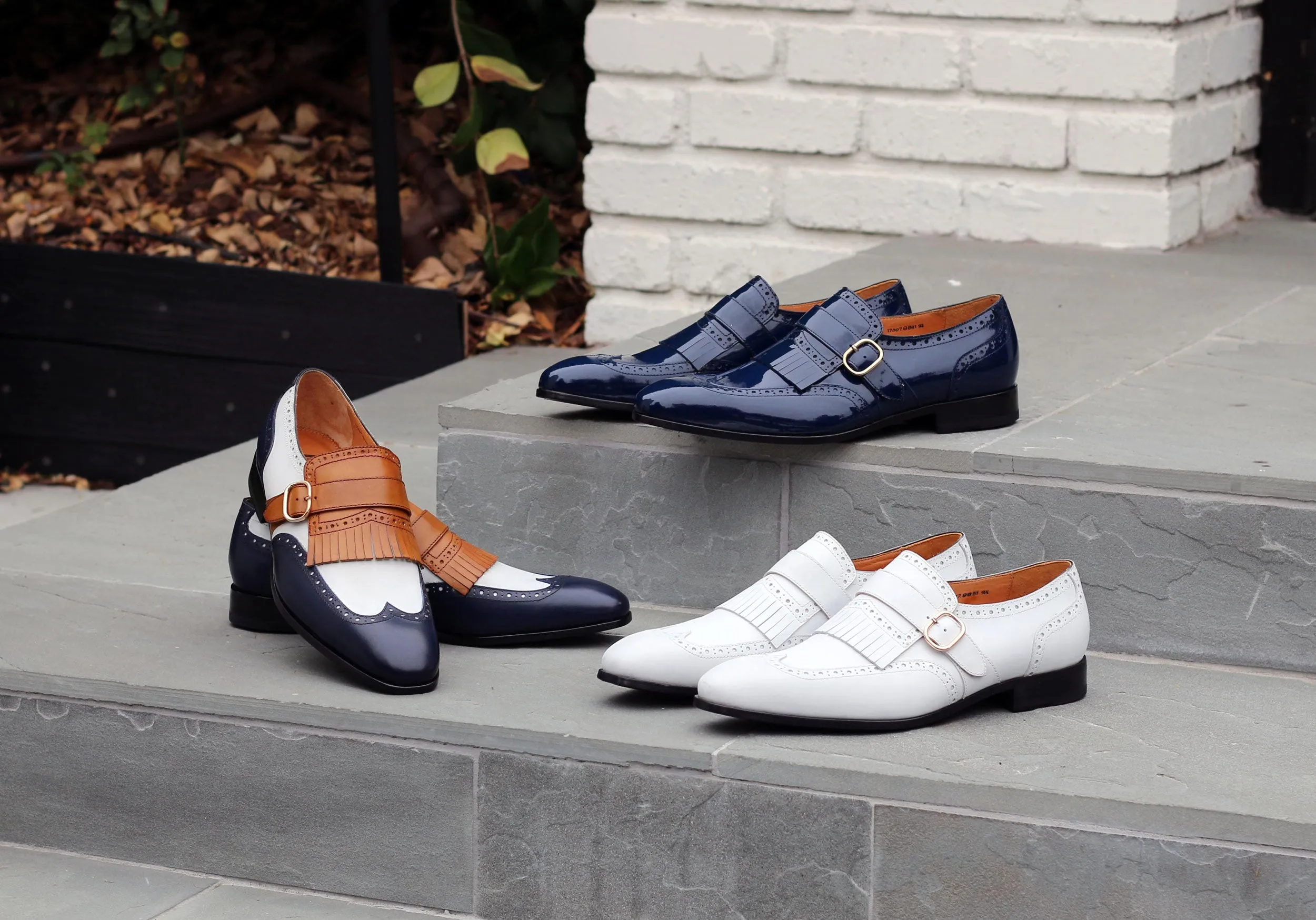 Chaussure en veau blanche à enfiler