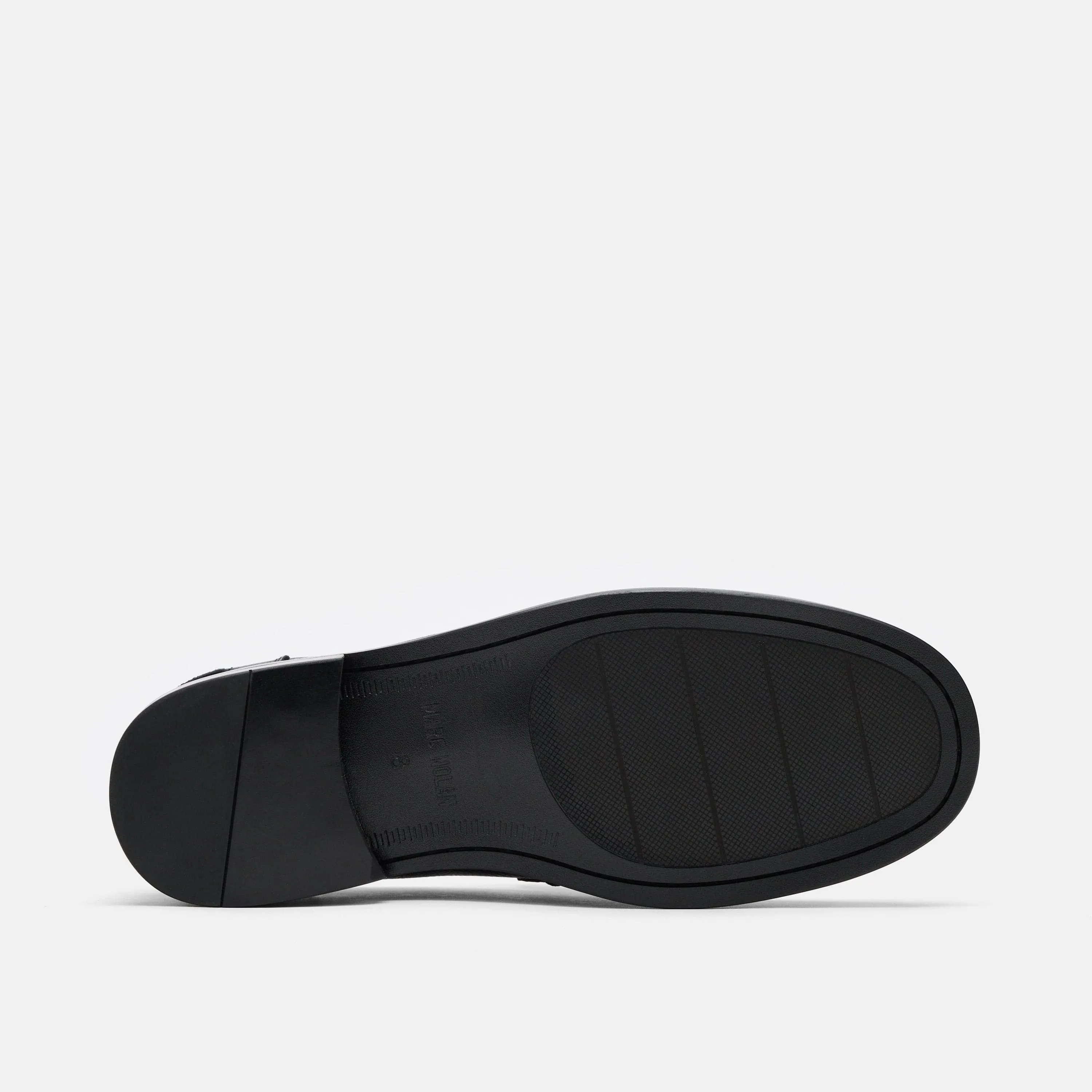 Mocassins Penny Calum en Cuir Noir/Blanc/Rouge