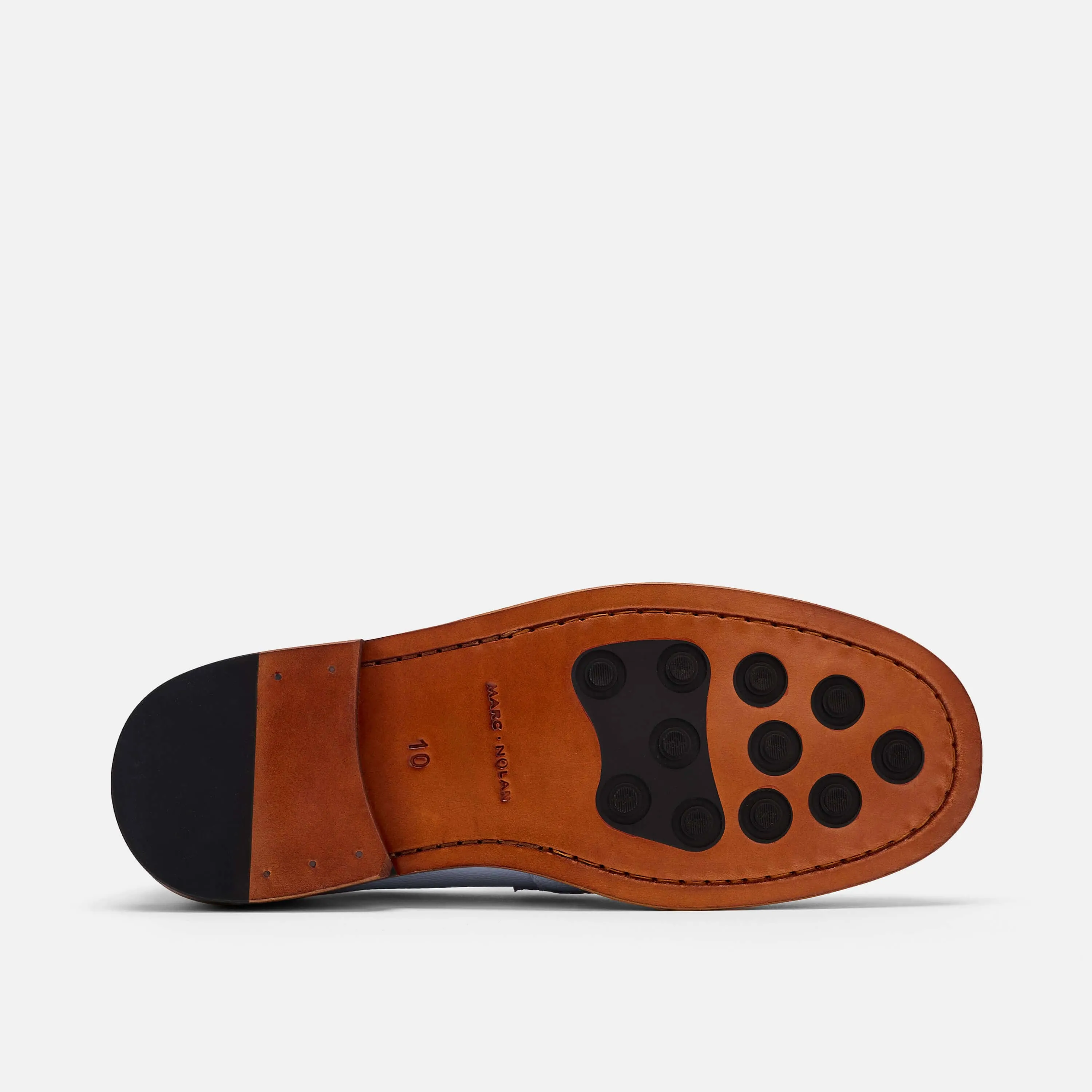 Mocassins Penny en cuir bleu Columbia de Calum