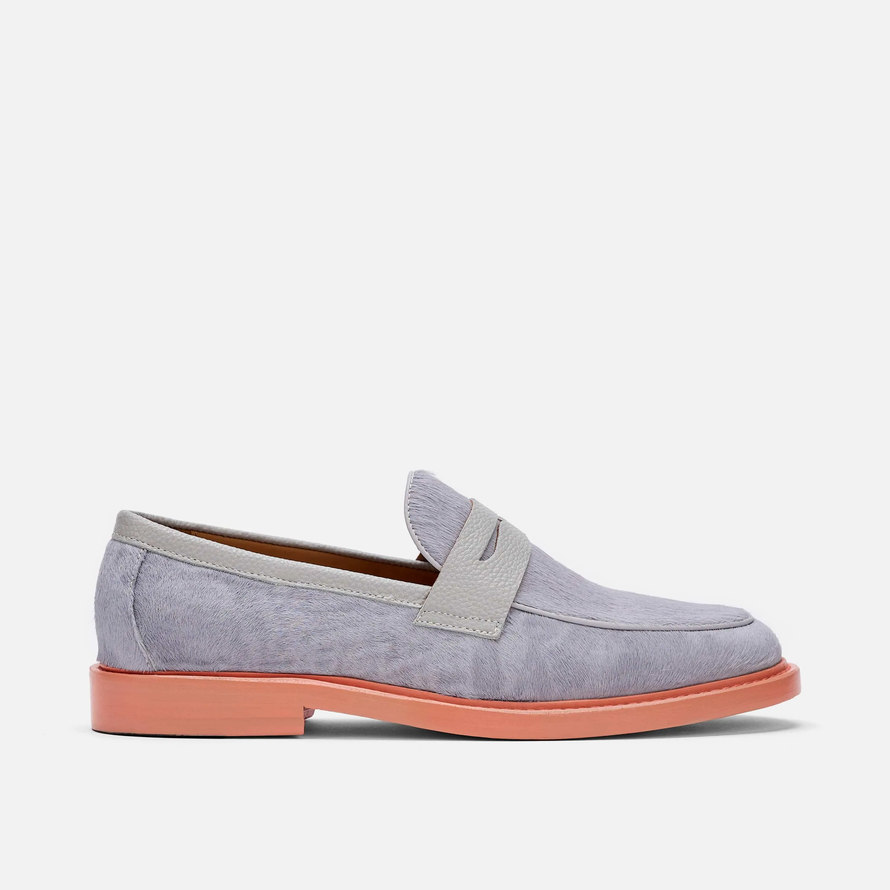 Mocassins Penny en cuir gris Calum