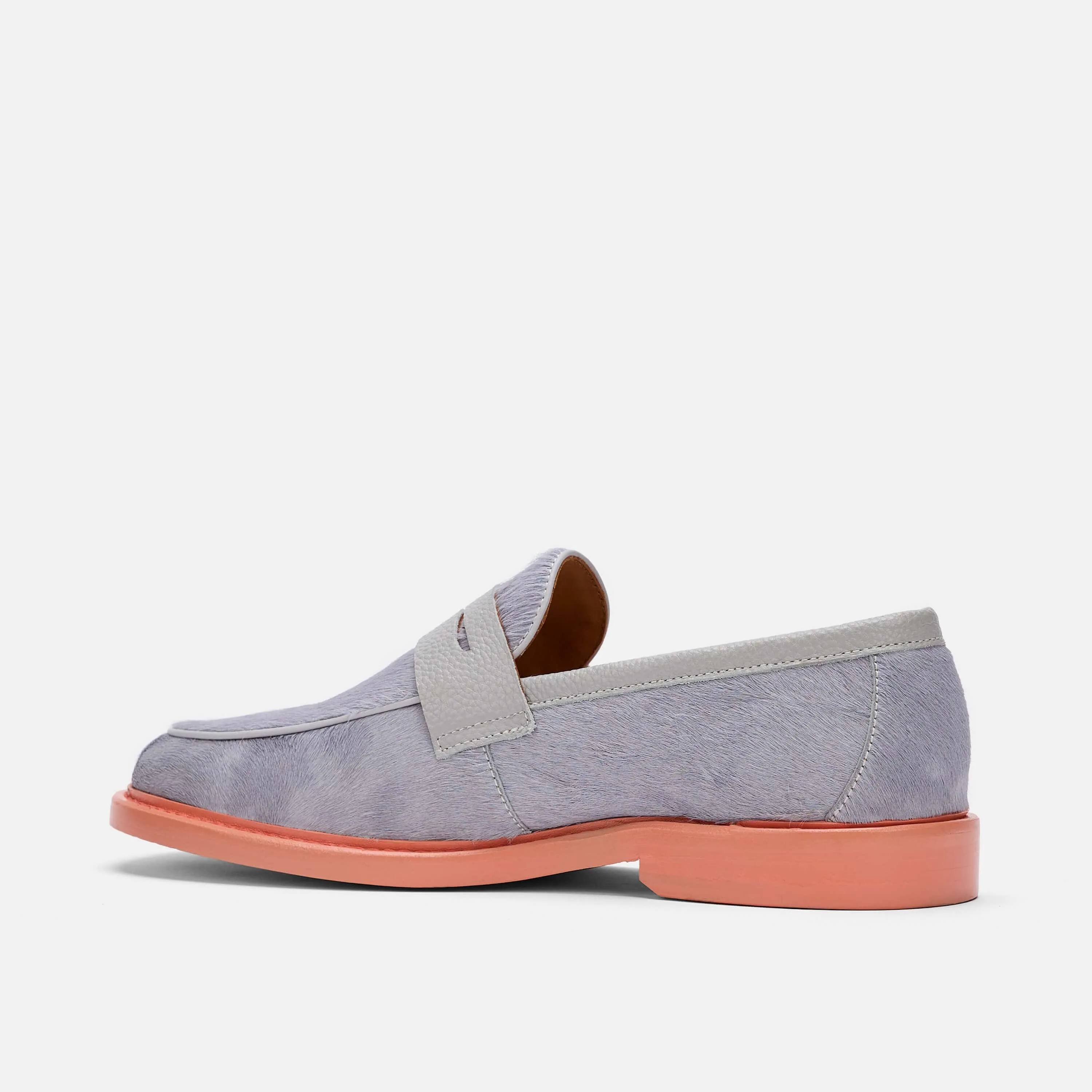 Mocassins Penny en cuir gris Calum