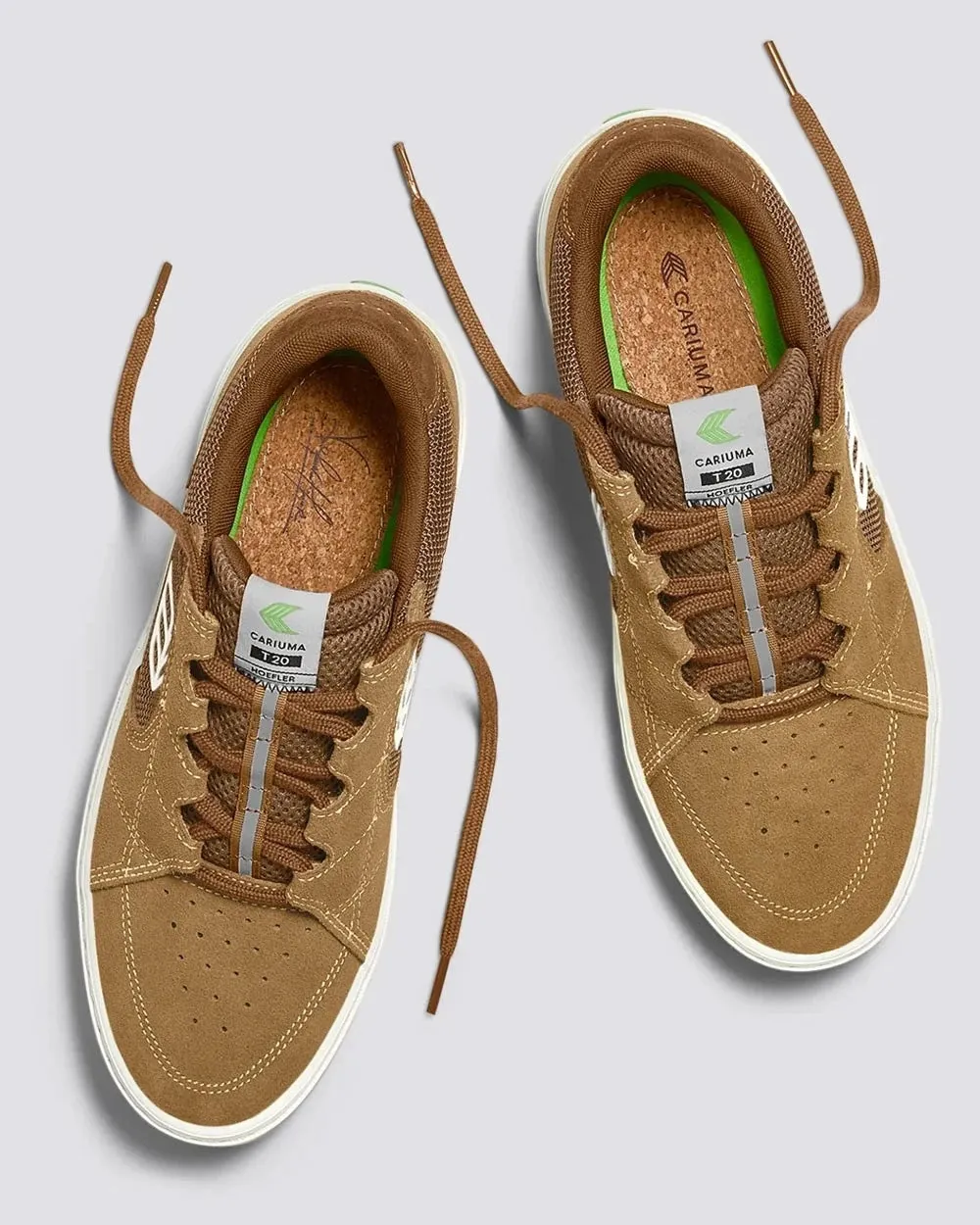 Chaussures Cariuma Hoefler T20 Pro en Camel et Ivoire