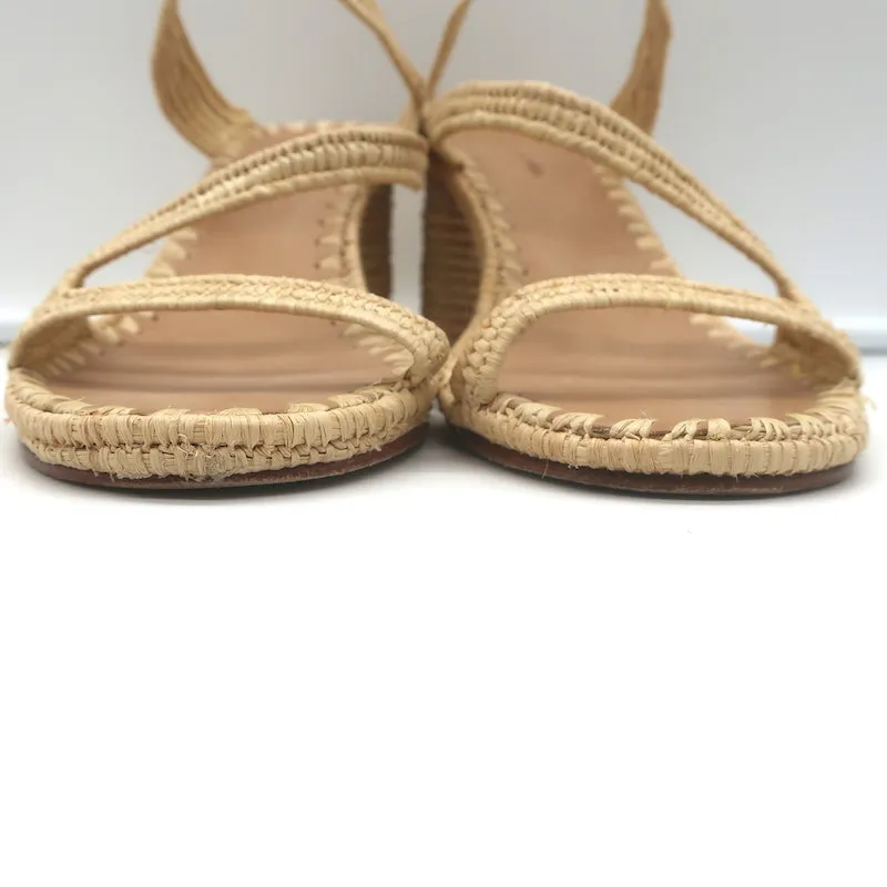 Carrie Forbes Salah Sandales en Rafia Naturel Taille 41 Mules à Talon Haut