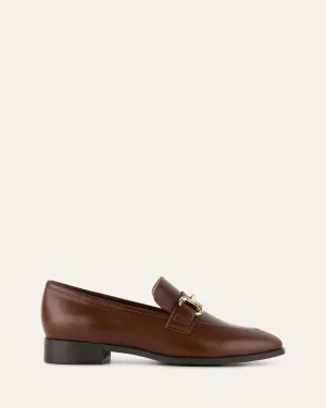 CECILIA LOAFERS CUIR CHOCOLAT FONCÉ