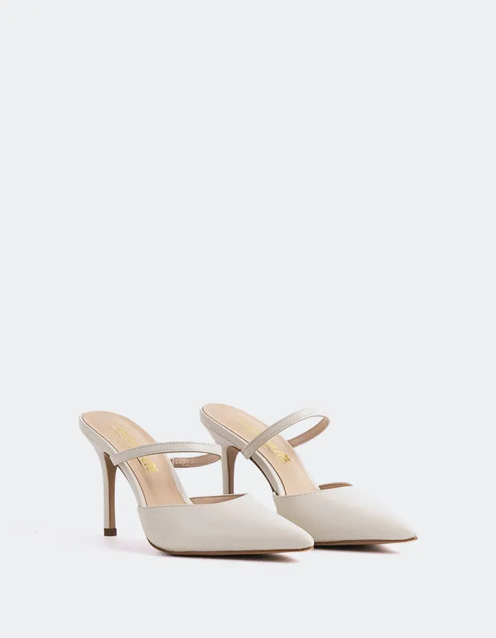 Celandine Cuir Blanc Cassé