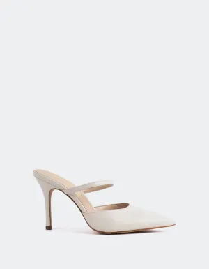 Celandine Cuir Blanc Cassé