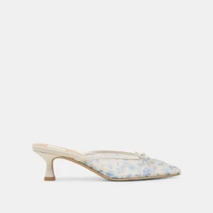 CLEO TALONS MESH FLEURIS BLEU