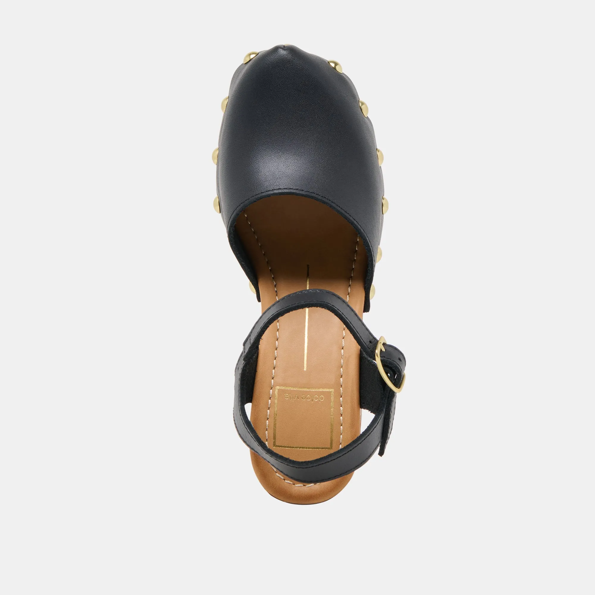 TALONS CLOVER EN CUIR NOIR