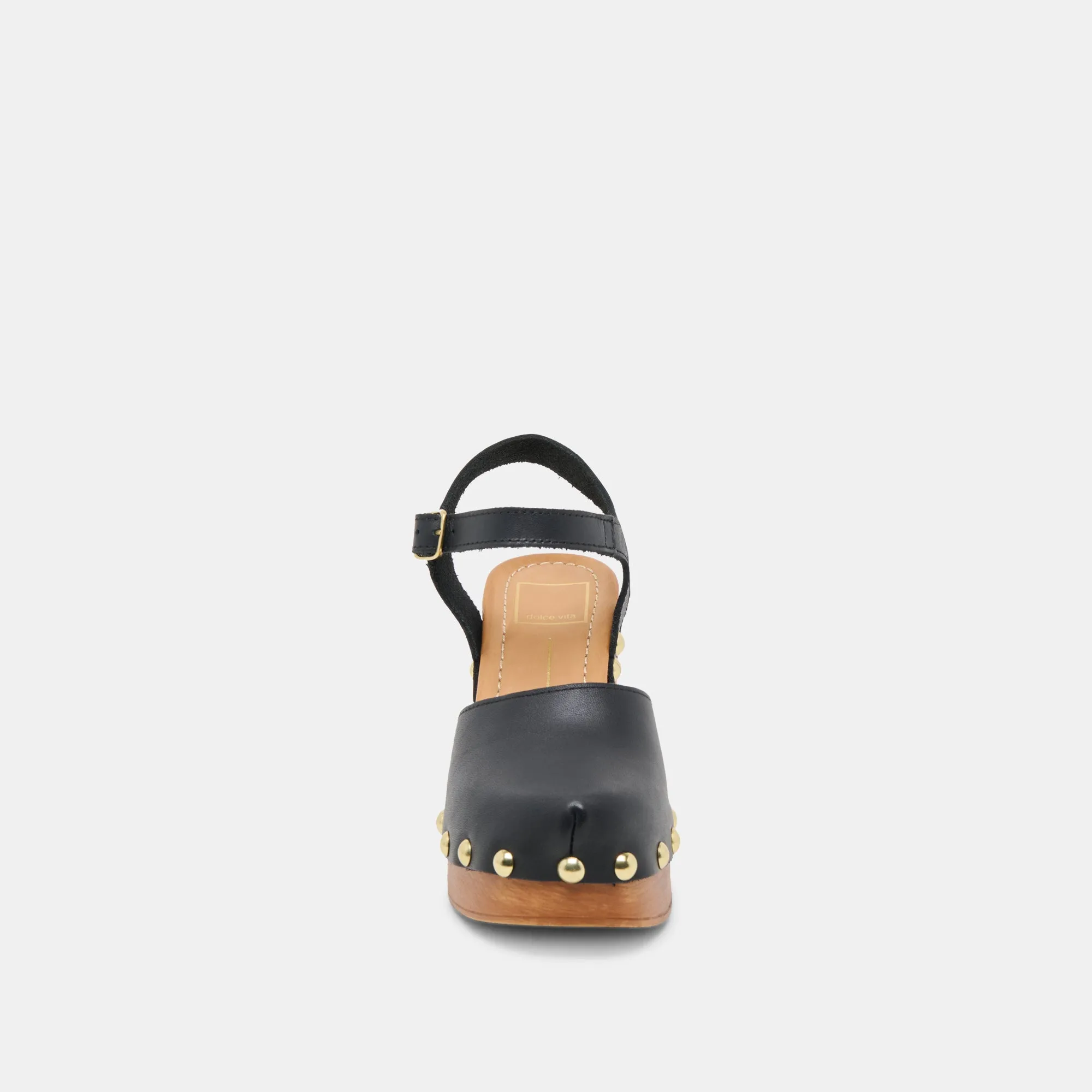 TALONS CLOVER EN CUIR NOIR