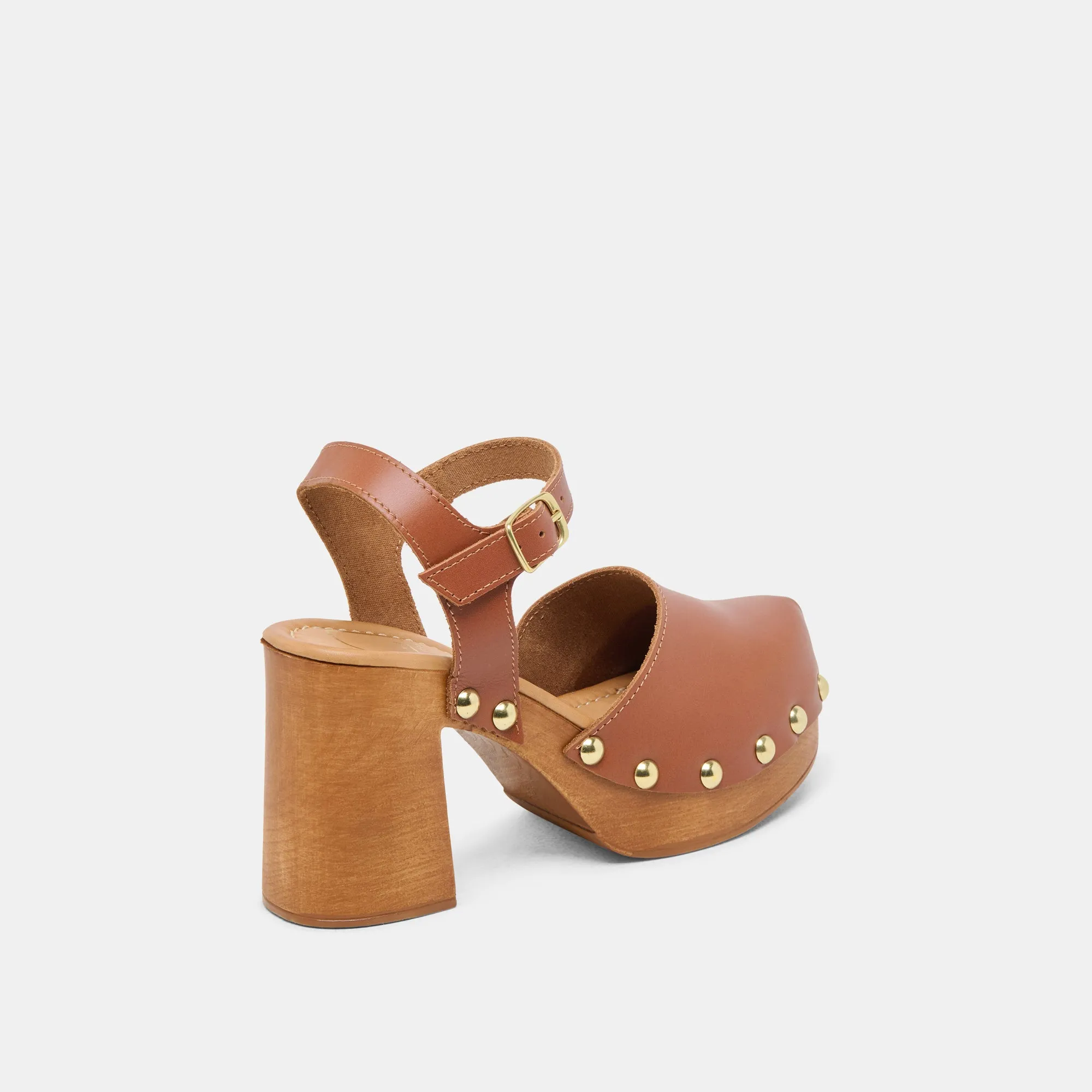 CLOVER HEELS COGNAC CUIR