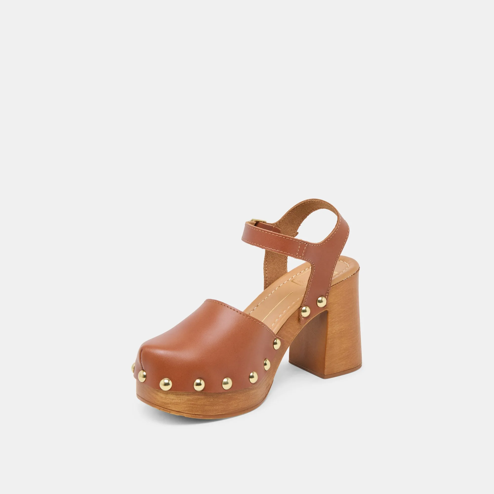CLOVER HEELS COGNAC CUIR