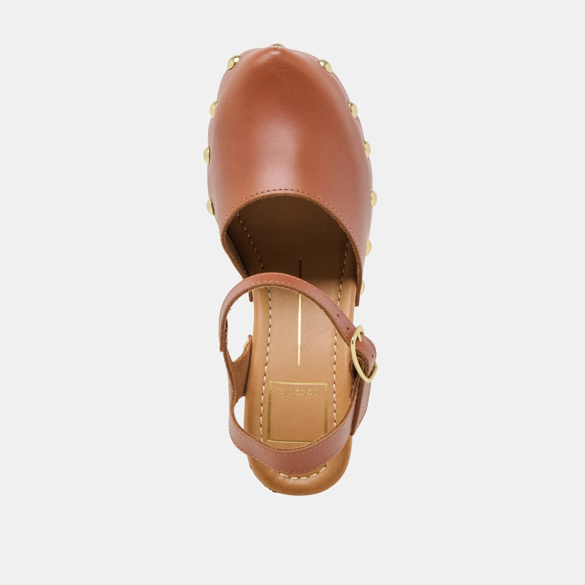 CLOVER HEELS COGNAC CUIR