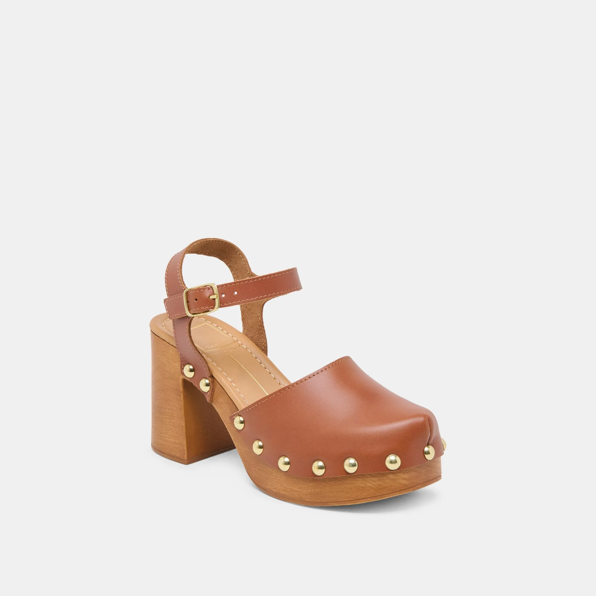 CLOVER HEELS COGNAC CUIR