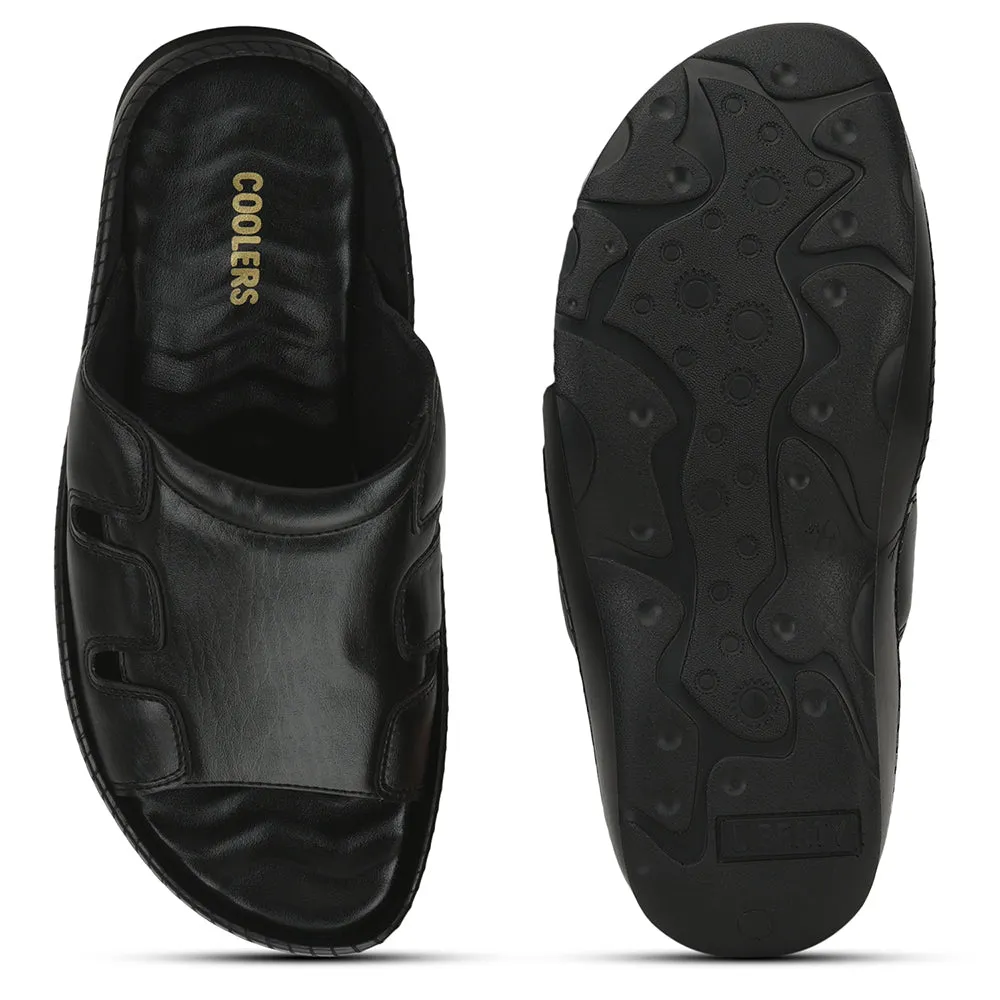 Mules noires décontractées pour hommes META-2 par Liberty