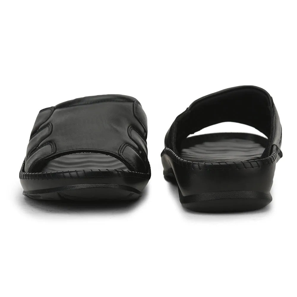 Mules noires décontractées pour hommes META-2 par Liberty