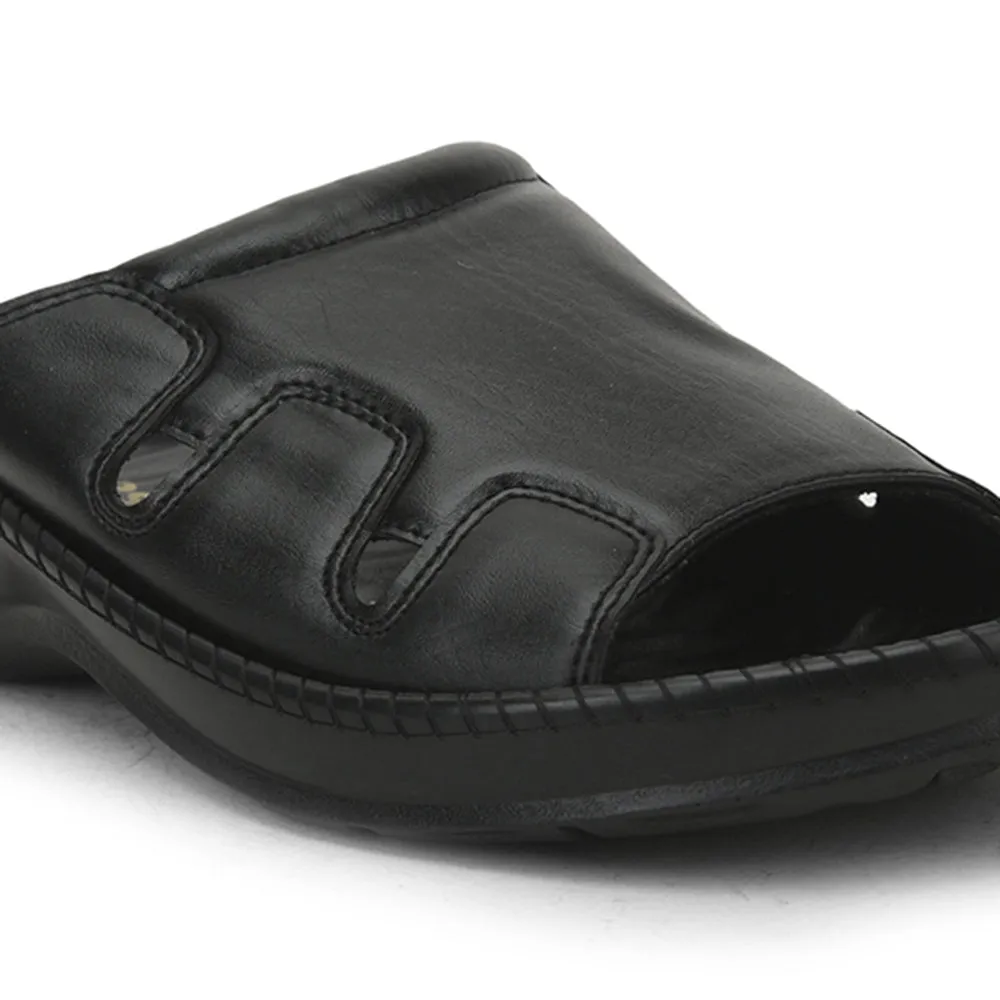 Mules noires décontractées pour hommes META-2 par Liberty