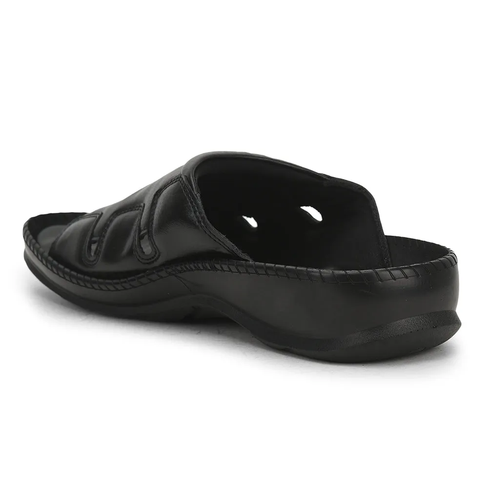 Mules noires décontractées pour hommes META-2 par Liberty