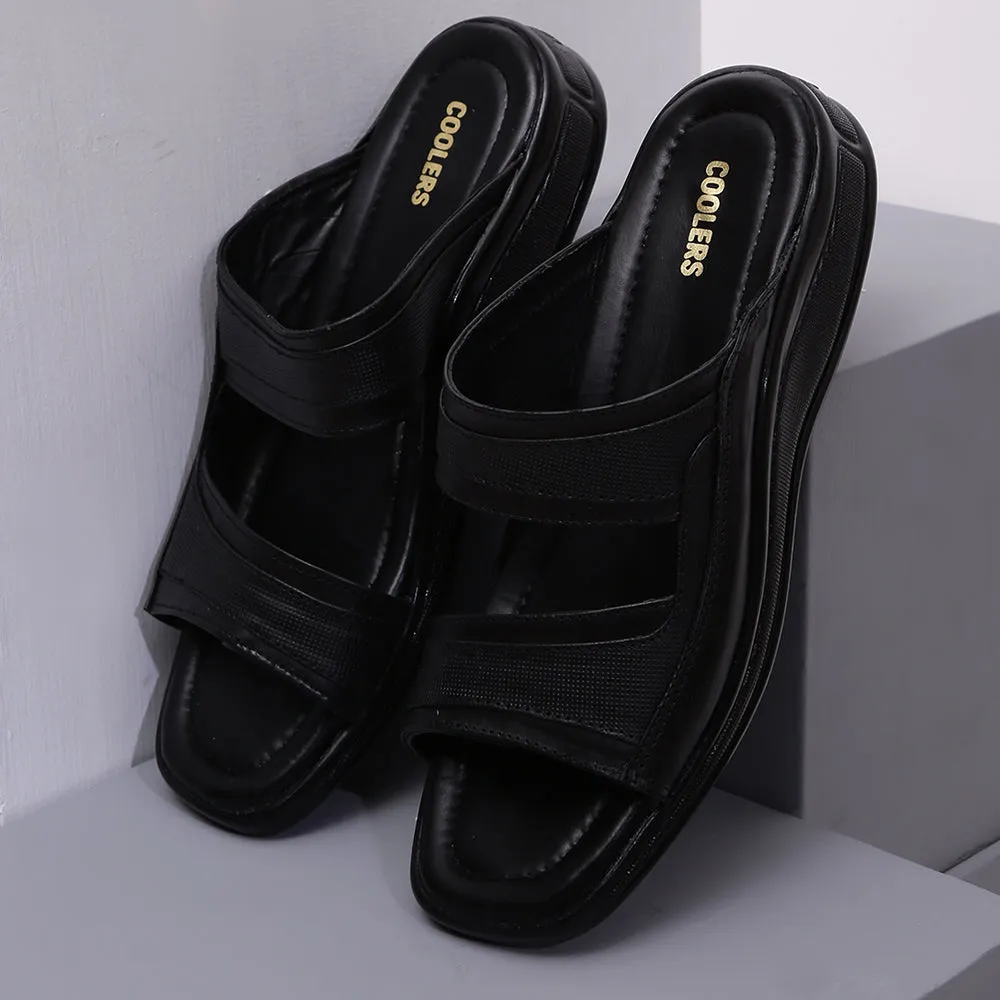 Chaussons Décontractés Noirs Coolers Pour Hommes 2050-01 Par Liberty