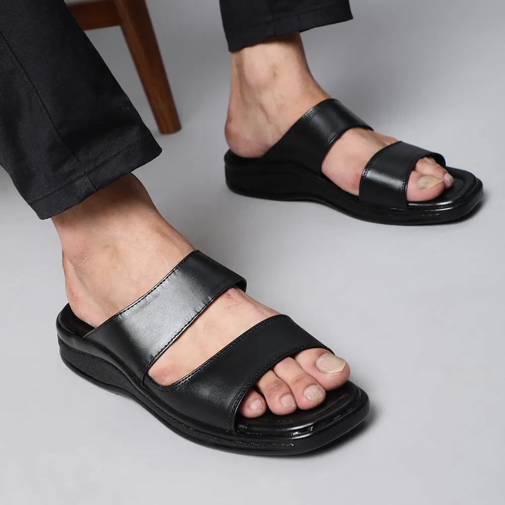 Chaussons décontractés noirs Liberty pour hommes 2050-02