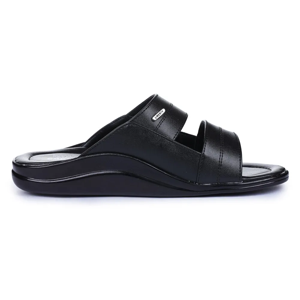 Chaussons décontractés noirs pour hommes Coolers 7193-60 par Liberty