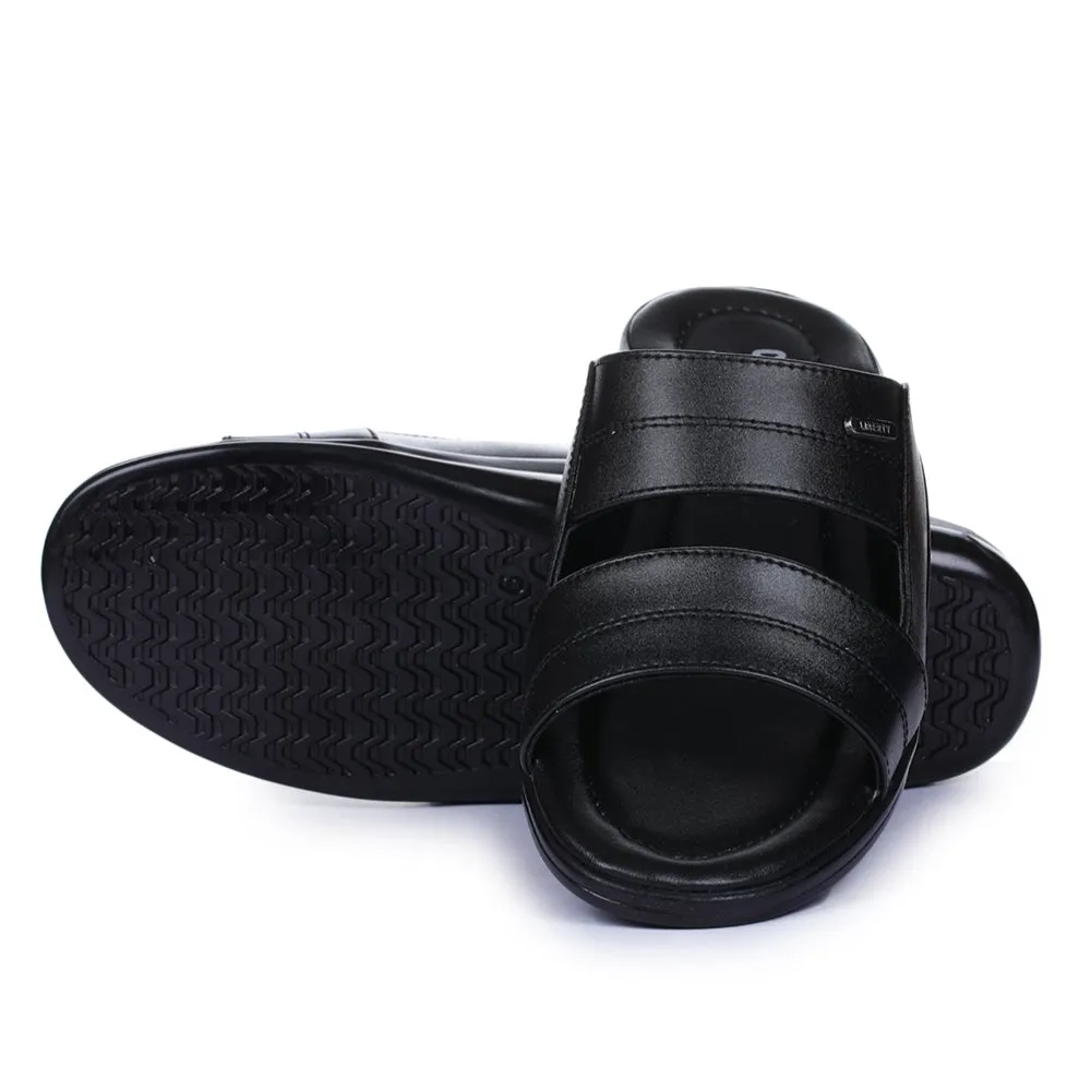 Chaussons décontractés noirs pour hommes Coolers 7193-60 par Liberty