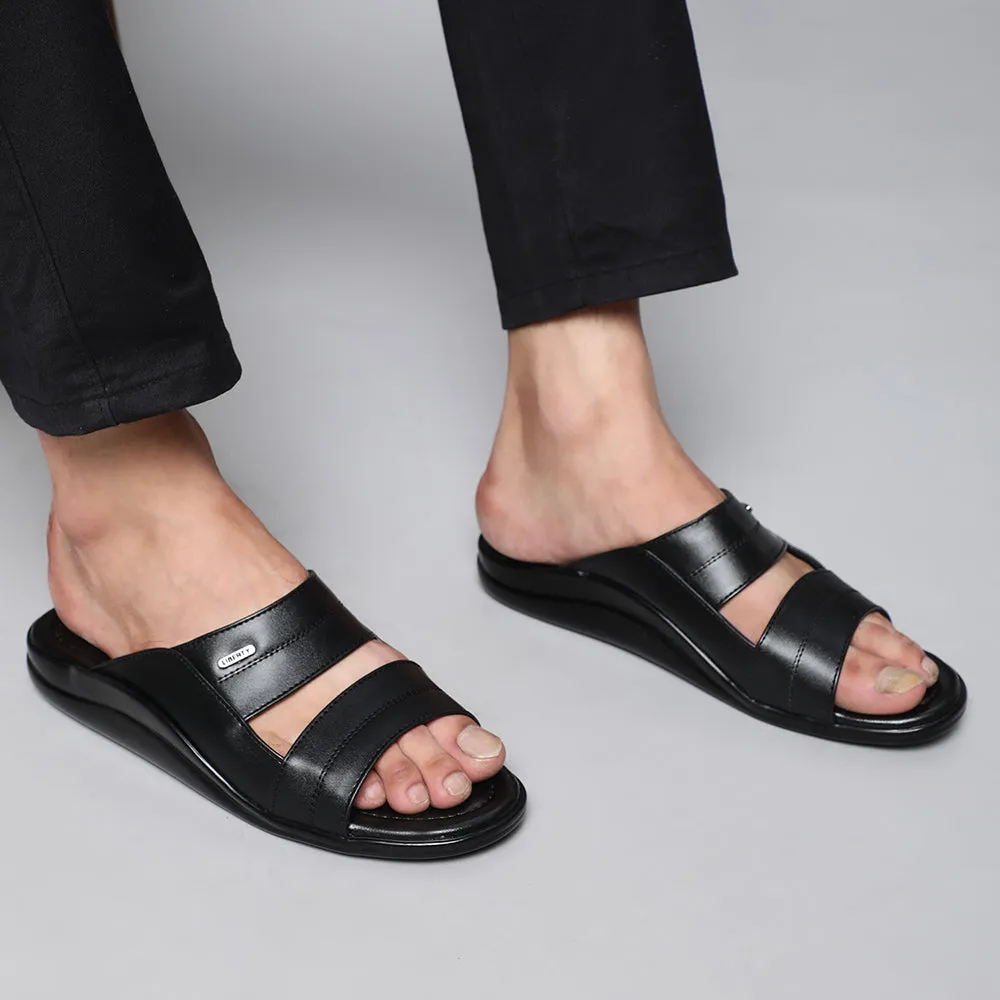 Chaussons décontractés noirs pour hommes Coolers 7193-60 par Liberty