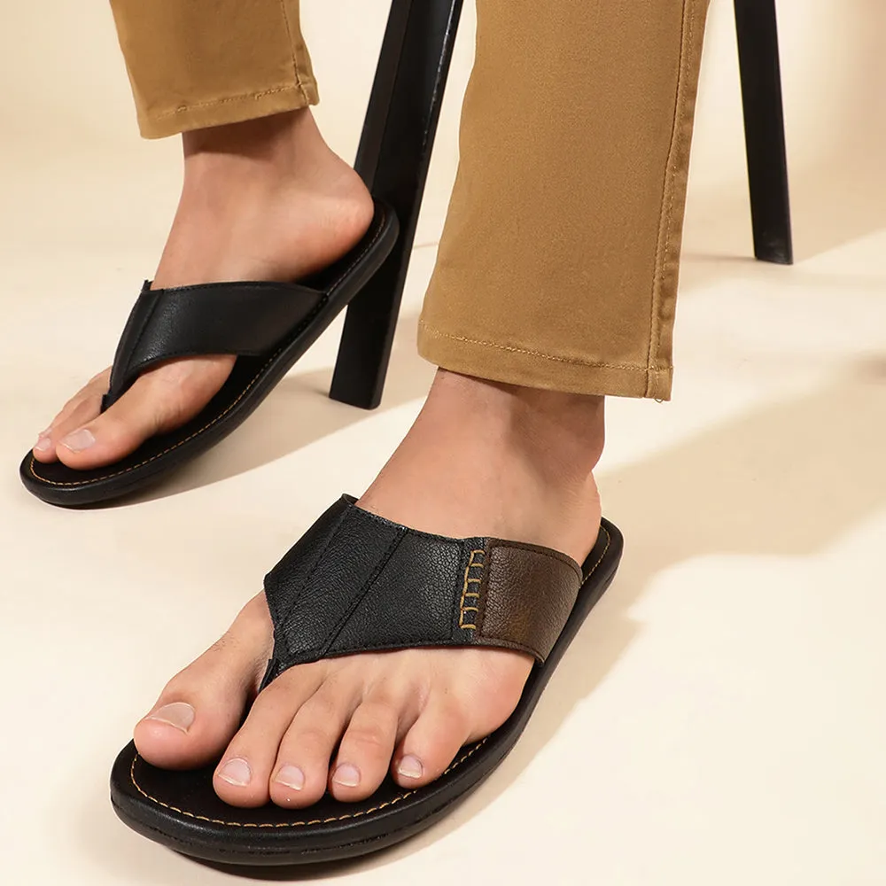 Chaussons décontractés noirs pour hommes AVN-13 par Liberty