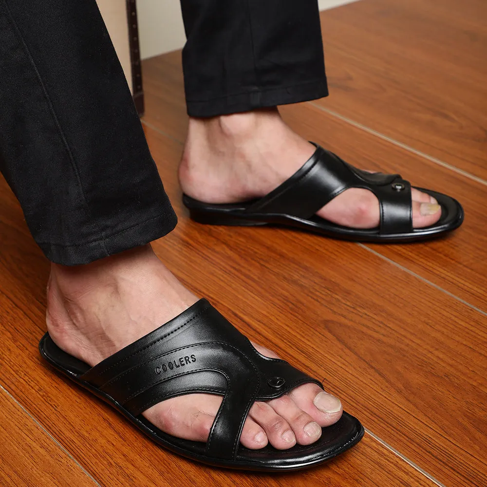 Chaussons décontractés Coolers (Noir) pour hommes COOL99-12 par Liberty