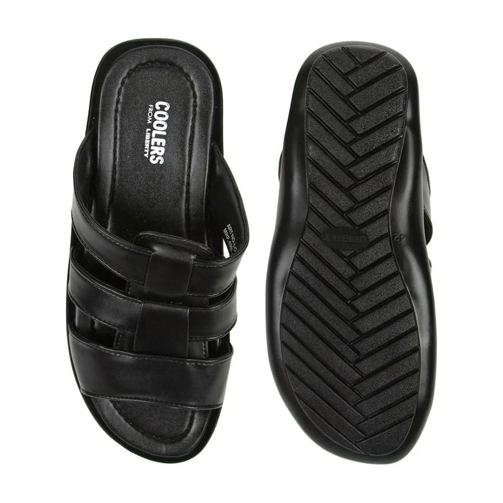 Chaussons décontractés Coolers (Noir) pour hommes COOL99-3 par Liberty