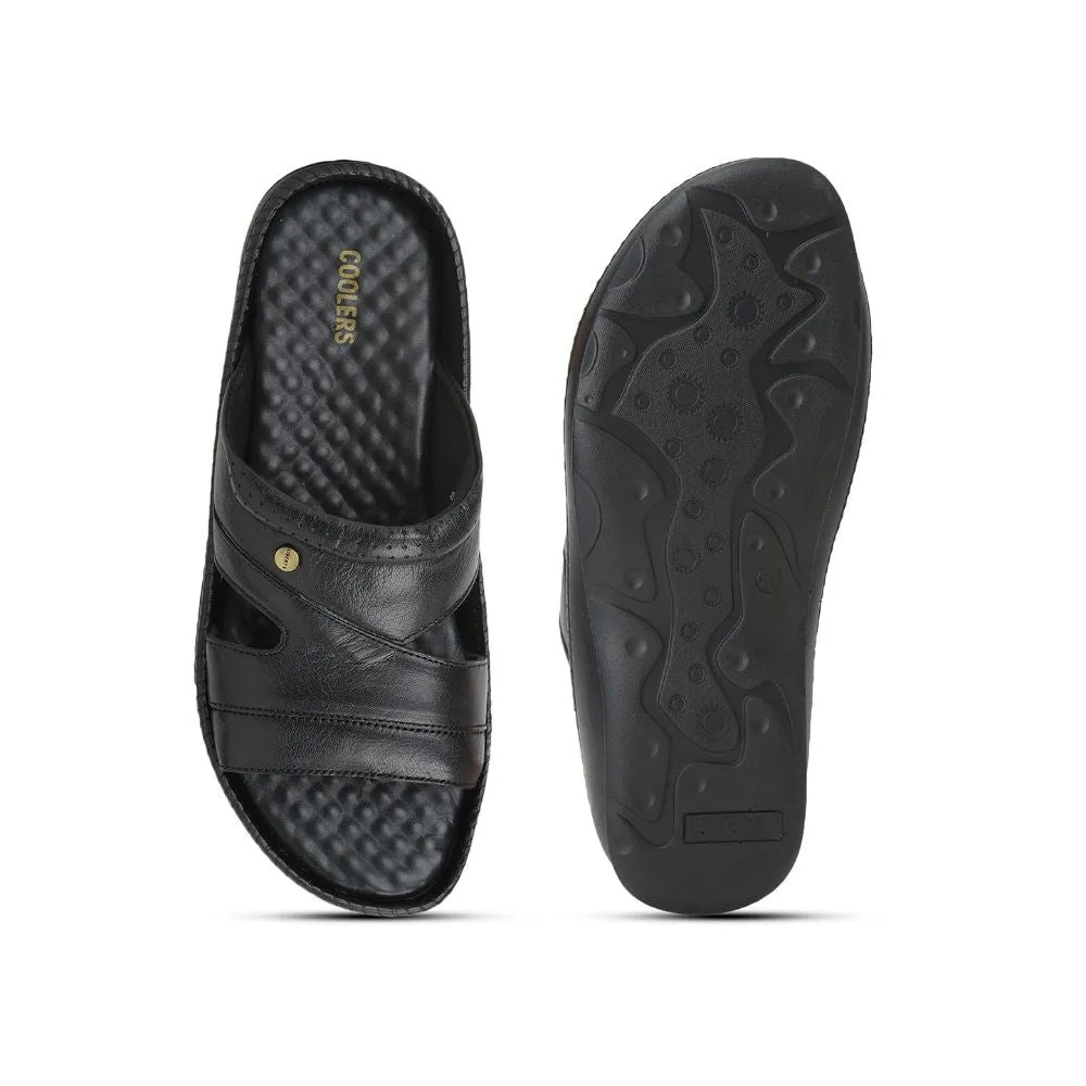 COOLERS Décontracté (Noir) Pantoufles Pour Hommes STEAMER-02 Par Liberty