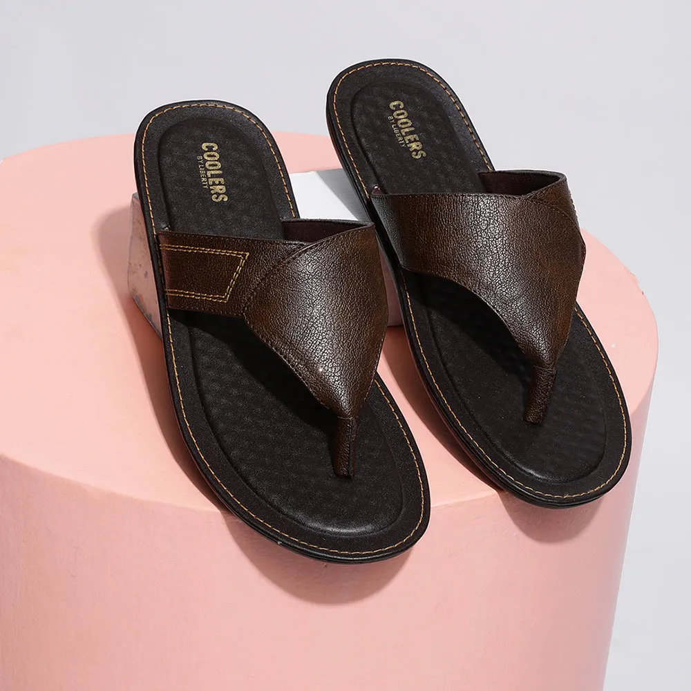 Chaussons décontractés marron pour hommes AVN-15 par Liberty