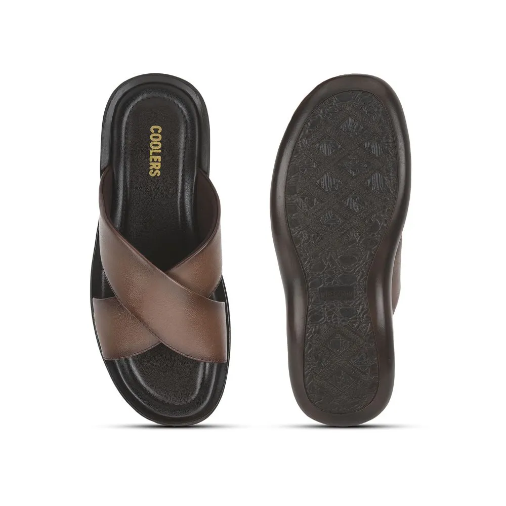Chaussons décontractés Coolers pour hommes (Beige) CROSS-1E par Liberty