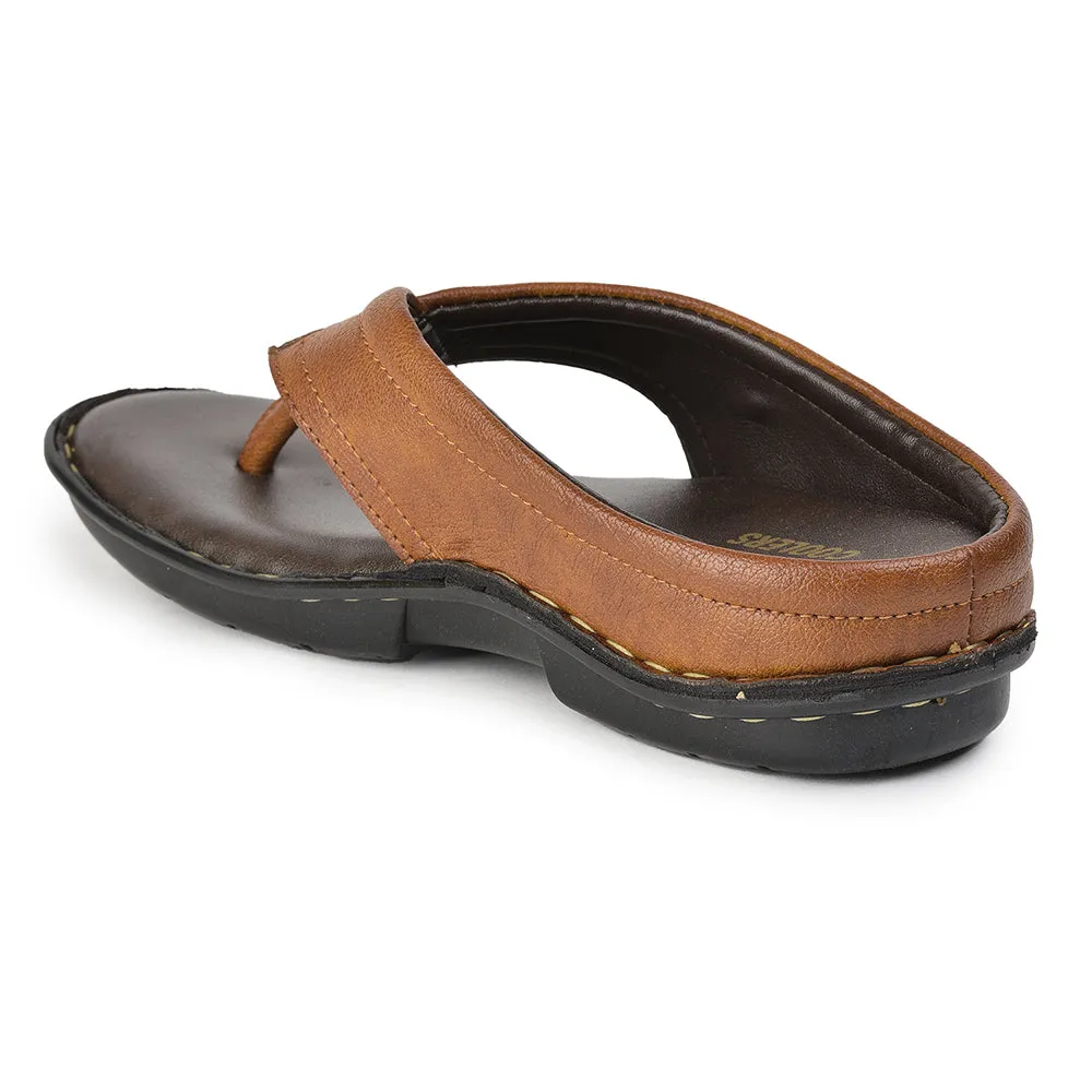 Chaussons décontractés tan pour hommes AVN-08 par Liberty