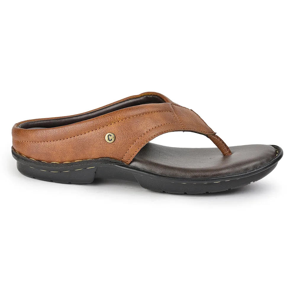Chaussons décontractés tan pour hommes AVN-08 par Liberty