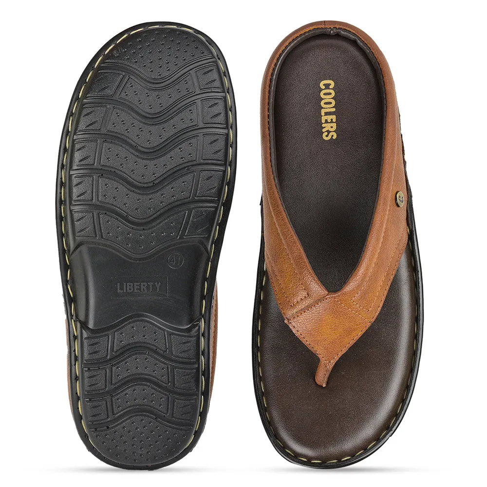 Chaussons décontractés tan pour hommes AVN-08 par Liberty