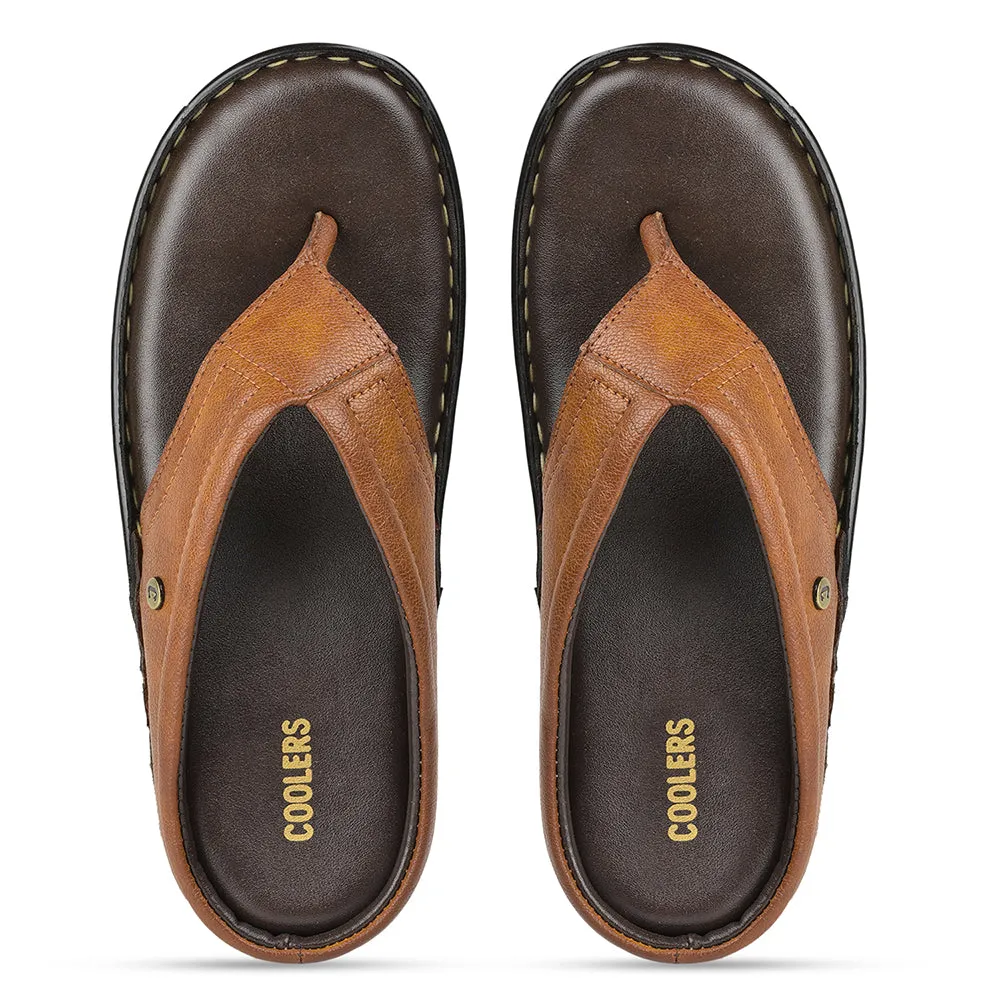 Chaussons décontractés tan pour hommes AVN-08 par Liberty