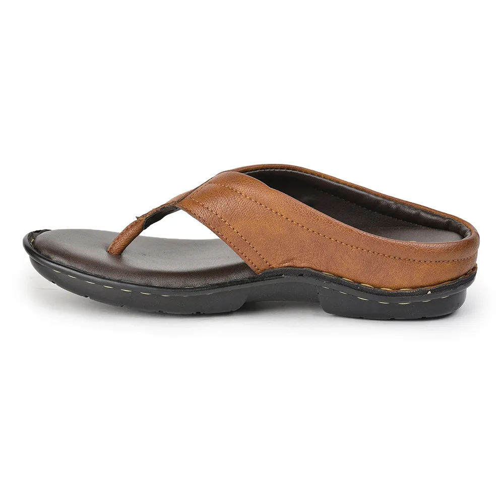 Chaussons décontractés tan pour hommes AVN-08 par Liberty