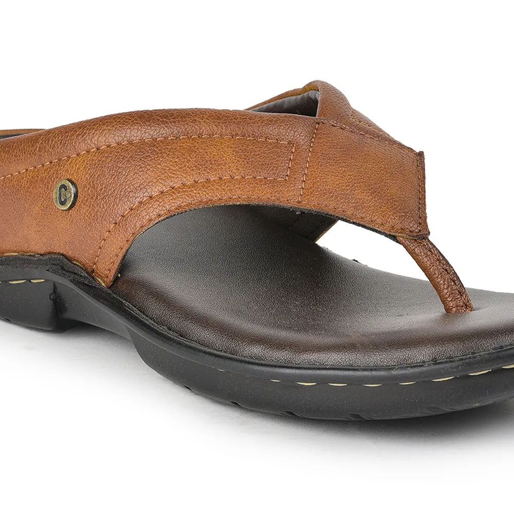 Chaussons décontractés tan pour hommes AVN-08 par Liberty