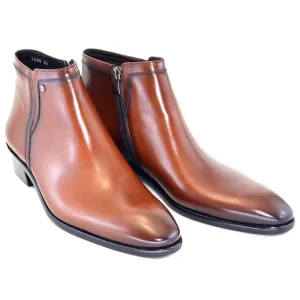 Bottes Corrente 3200HS à bout rond avec fermeture éclair latérale - Cognac