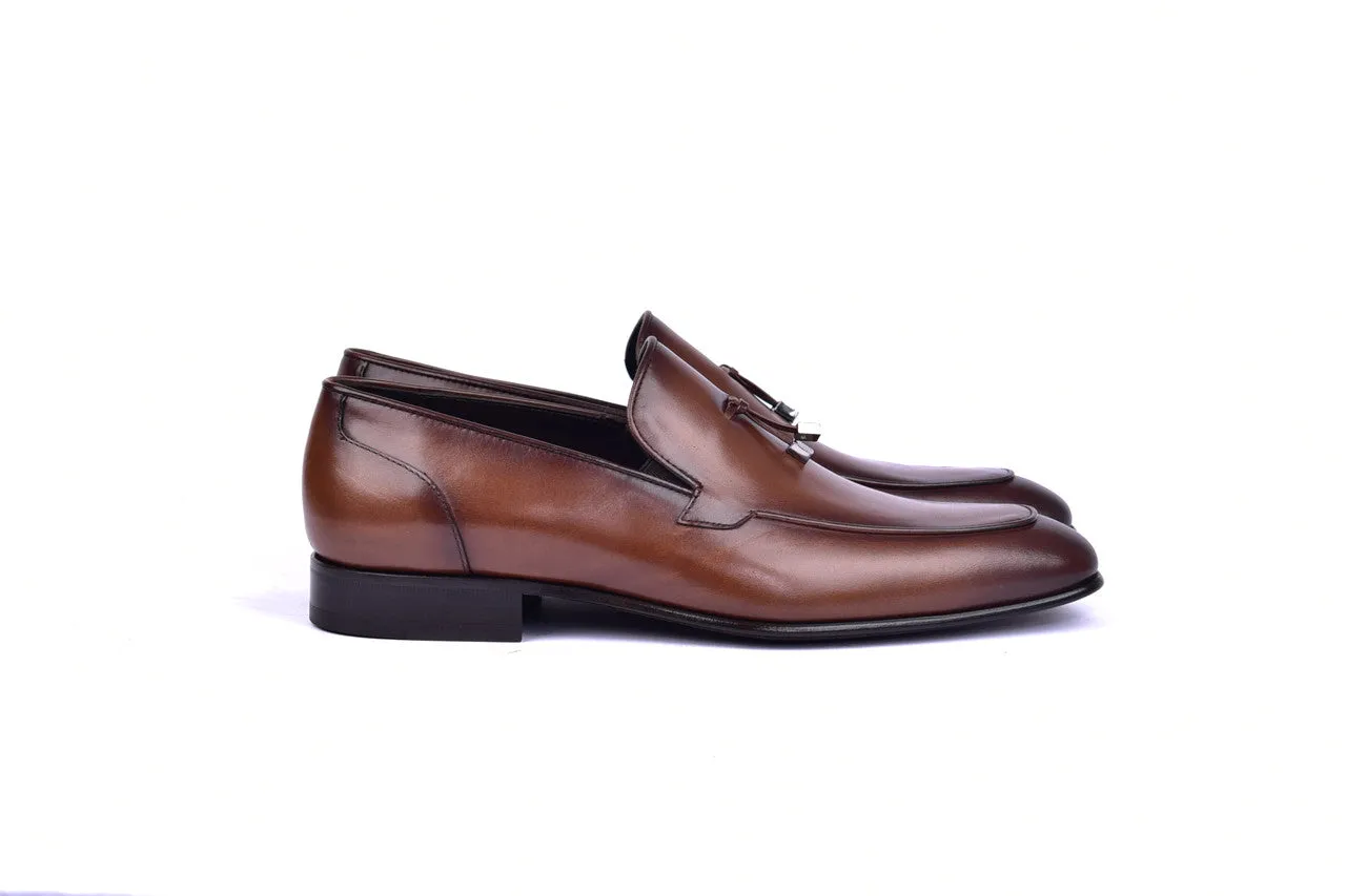 Mocassins Corrente 5760 H à boucle - Cognac