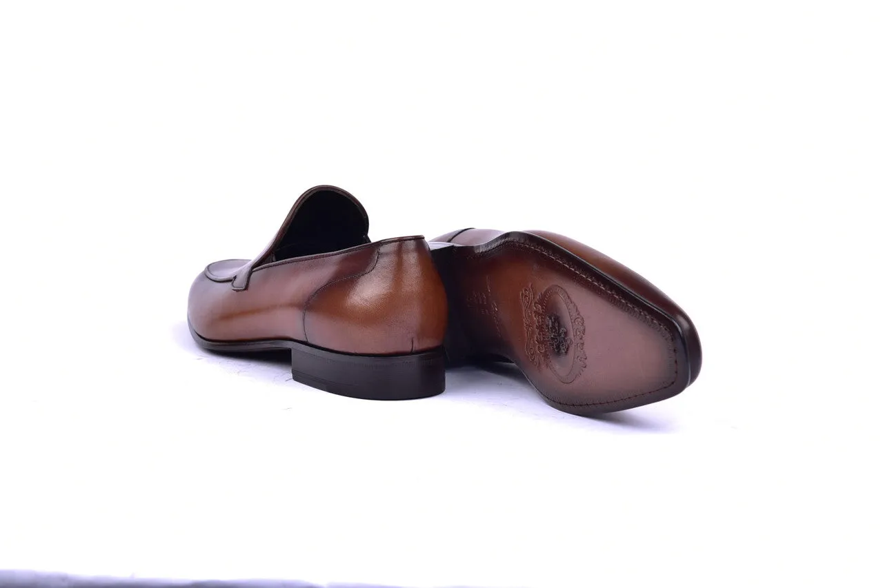 Mocassins Corrente 5760 H à boucle - Cognac