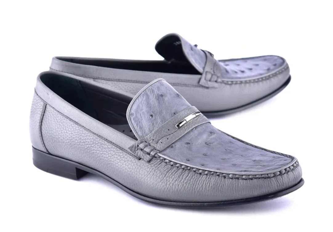 Corrente Style 3898 Loafer en Autruche Gris