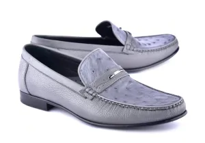 Corrente Style 3898 Loafer en Autruche Gris